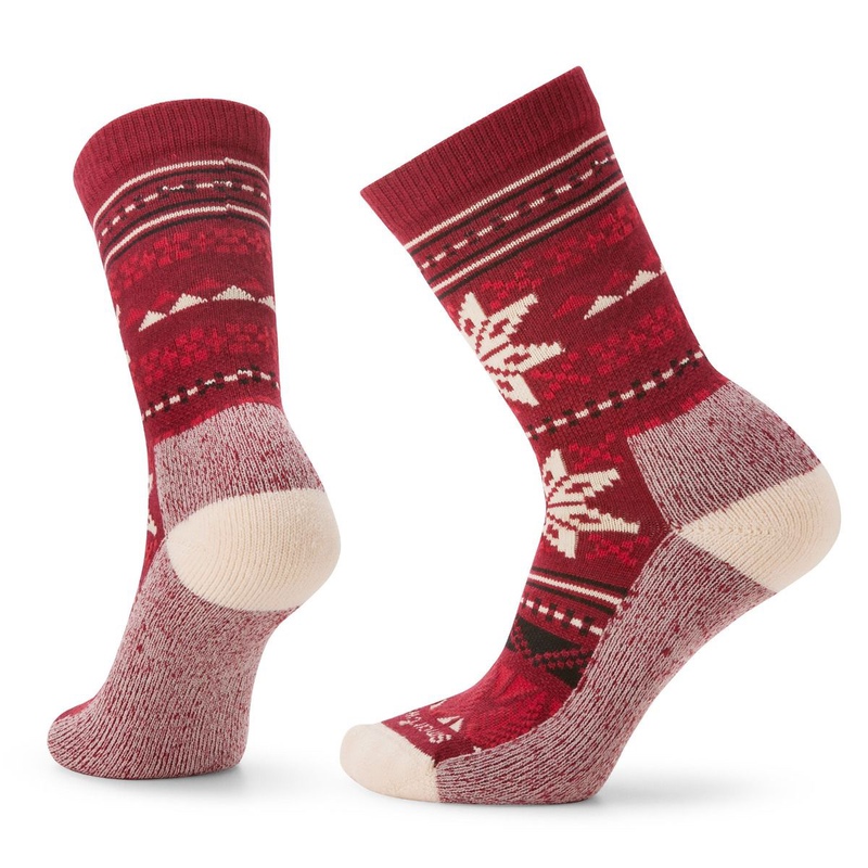 Smartwool Smart Socks for Men and Women, Merino Wool Socks, New Year and Christmas Socks, Festive Red Socks