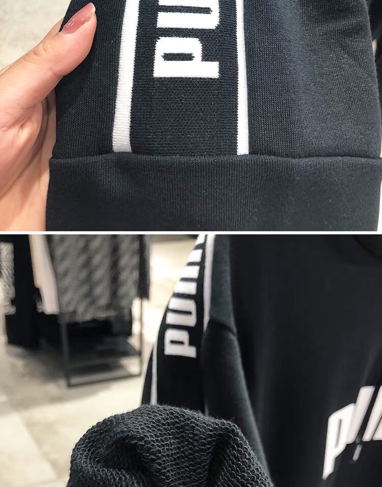 PUMA Hummer mùa thu nam mới áo len trùm đầu chuỗi lỏng áo thun thể thao giản dị 580438 01 02 - Thể thao lông cừu / jumper áo sweater nữ