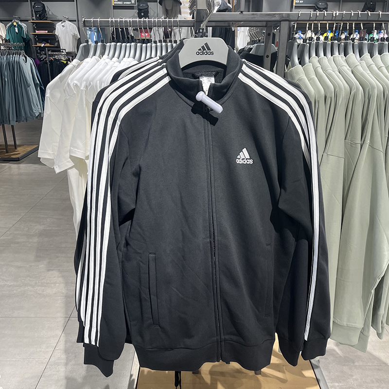 Authentic Adidas/Adidas Men's New Sports Casual Running Stand-Collar Jacket Set Ic6766 Authentic Adidas/Adidas Men's New Sports Casual Running Stand-Collar Jacket Set Ic6766
