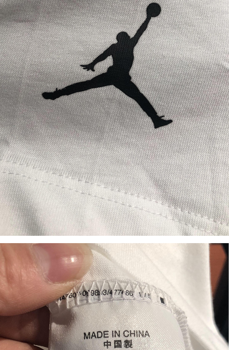 Áo thun nam Nike AIR JORDAN mùa hè rộng rãi cotton thể thao ngắn tay áo thun AQ4109-100-010 - Áo phông thể thao áo thun thể thao nữ