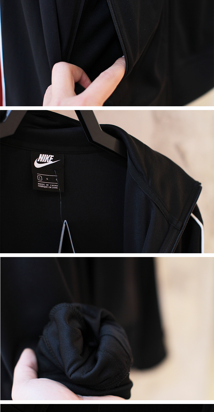 NIKE Nike Men Spring dệt kim đứng cổ áo có dây móc thường - Áo khoác thể thao / áo khoác áo khoác tập gym nam