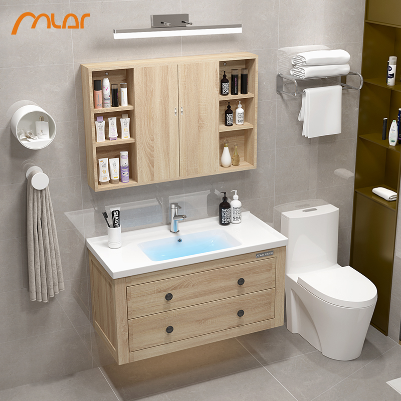 Nordic Bathroom Cabinet Combined Fengshuidium hidden face wash basin toilet Toilet Simple modern bathroom