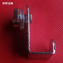 Shower room glass moving doors old down metal hook pulley accessories