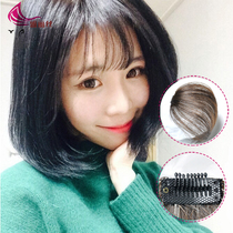 Air bangs wig thin Korean women breathable no trace invisible fake bangs real hair wire bangs mini roll