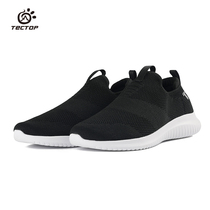 A pedal lazy shoes mens mesh breathable flying weaving sports shoes womens light soft soles casual shoes outdoor shoes exploration