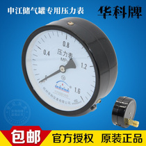 Fuyang Huake pressure gauge gas storage tank axial pressure gauge 4 points Y100Z Yongyi instrument 0-1 6MPA