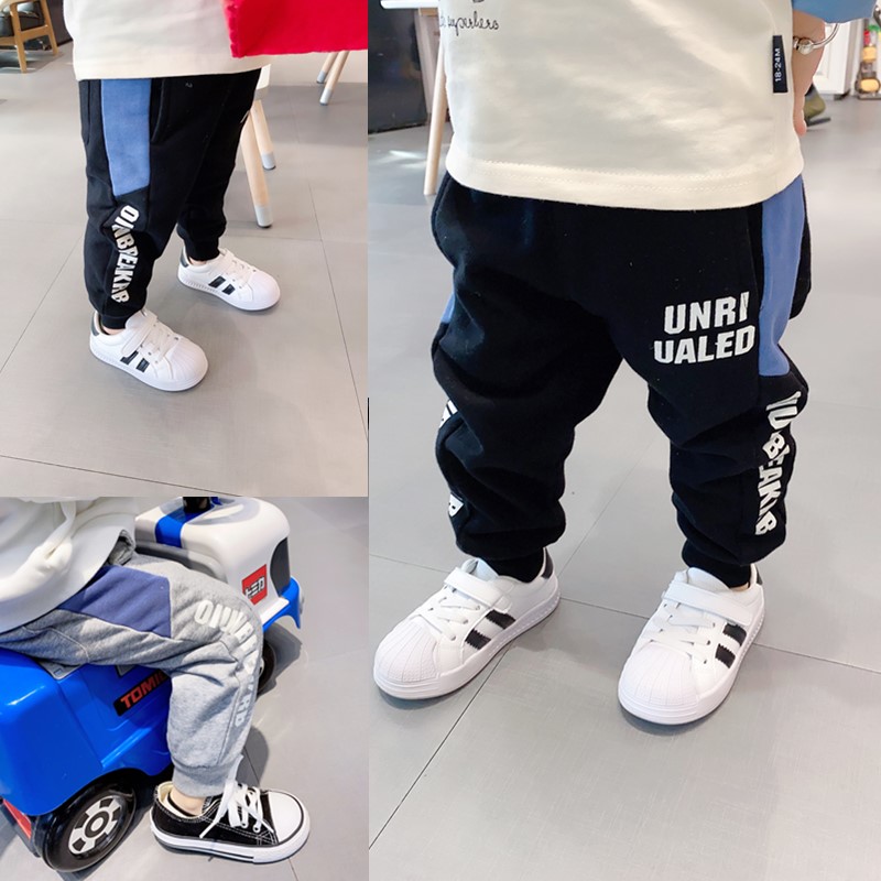 Chàng trai mùa thu 2020 quần đứa con còn nhỏ và trẻ mới biết đi mùa xuân và mùa thu màu sweatpants xà cạp thủy triều.