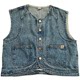 ແບບຕ່າງປະເທດ Super ~ Boys retro soft denim vest 2024 ພາກຮຽນ spring ໃຫມ່ແບບເກົາຫຼີ vest ເທິງສຸດສໍາລັບເດັກນ້ອຍຂະຫນາດນ້ອຍແລະຂະຫນາດກາງ