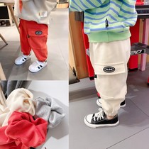 Boys  2020 autumn pants Childrens spring and autumn casual pants Infant baby cotton loose pants tide