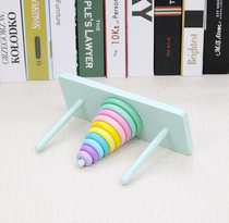 Hannota wooden 10-story elementary school children ten layers of puzzle logical thinking training customs clearance Hanoi Tower Toys