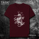 TASK Marine Seahorse Summer gốc lớn Mã bông ngắn tay áo thun nam và nữ Casual Hip-Hop trên 0007