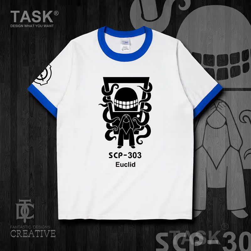 TASK Supernatural Shelter SCP Foundation SCP303 cửa nam cotton ngắn tay áo thun nam và nữ áo khoác 0005