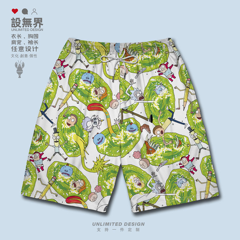 Rick and Morty Collaboration Anime American Street Style Oversized Shorts Unisex Trendy 0018 Design Unbounded