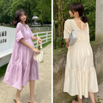 Sold out unfilled pregnant women spring summer dress 2021 loose Korean summer skirt