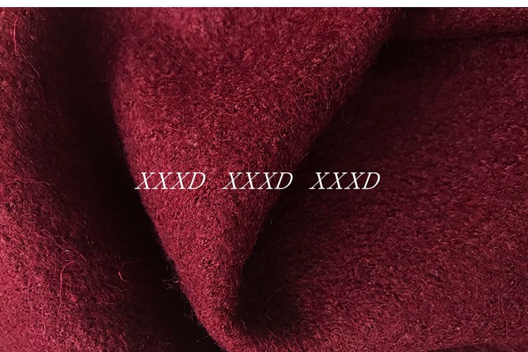 Mới độc quyền rượu vang đỏ dệt len ​​len cashmere vải mùa xuân và mùa thu mùa đông quần áo làm bằng tay vải DIY vải may quần âu