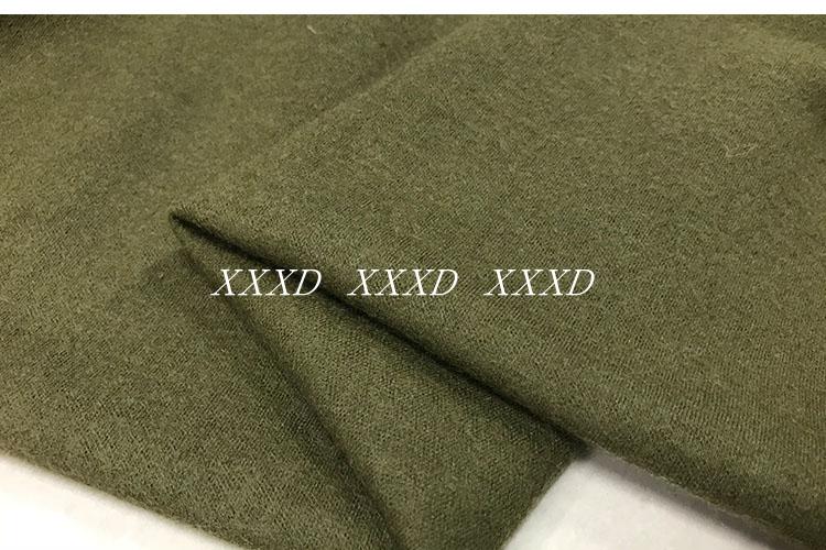 Mới nhập khẩu cao cấp worsted đan quân đội cashmere vải len màu xanh vải thời trang quần áo thủ công vải tự làm vải thun sọc