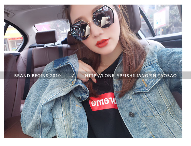 Kính mát thời trang mới 2018 kính râm nữ phiên bản Hàn Quốc của kính râm retro gió retro kính đỏ mặt tròn chống tia UV giá kính cận