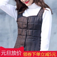 Đặc biệt hàng ngày vest mới cotton nữ mùa thu và mùa đông ngắn xuống cotton vest vai thon gọn áo khoác cotton nhỏ cổ thấp áo gile vest nữ trung niên