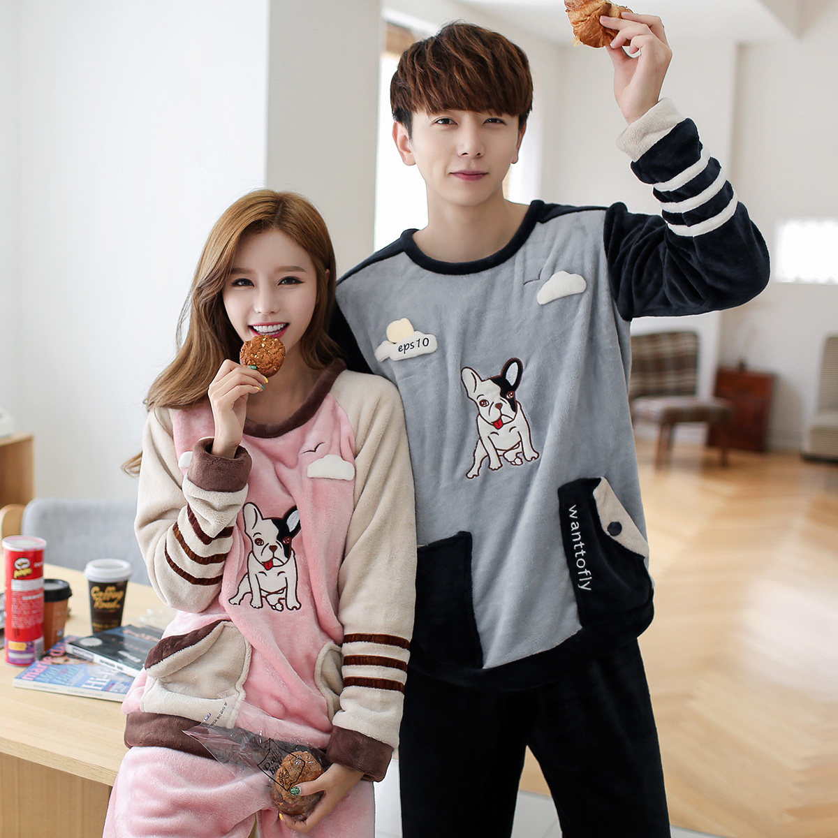 Pyjama mixte en Polyester Polyester  à manches longues - Ref 3004596 Image 5