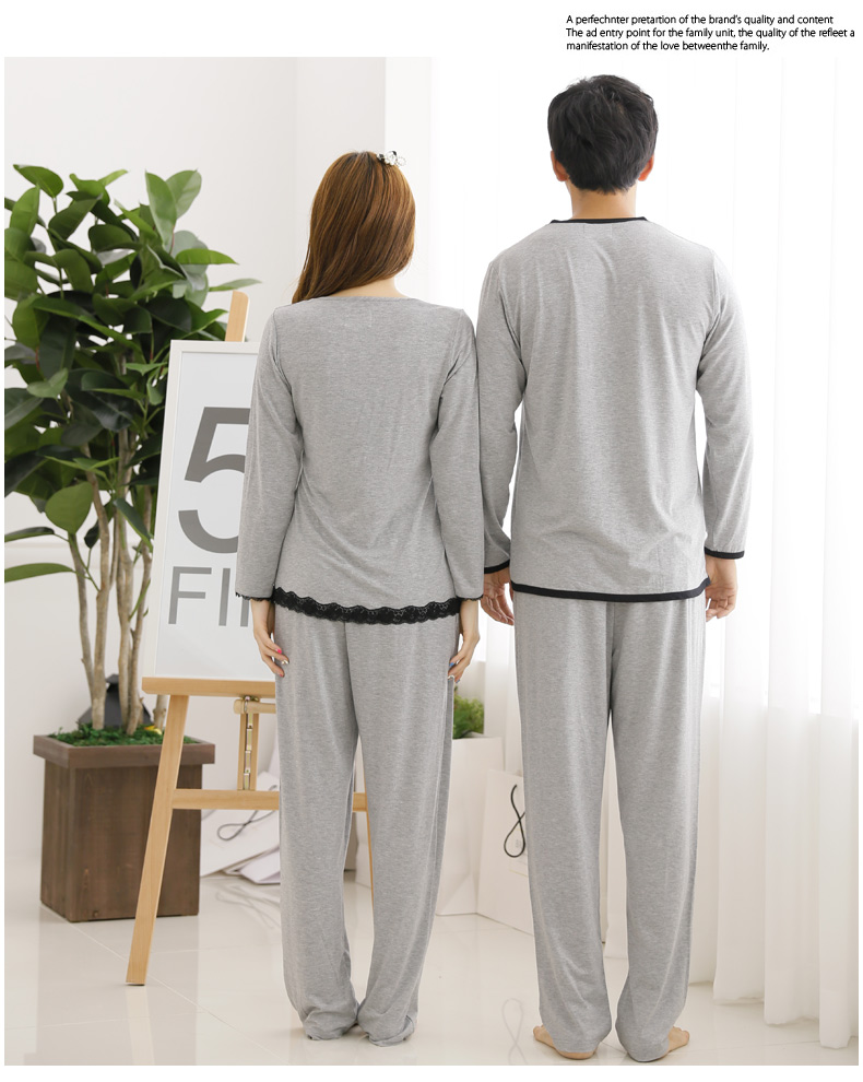 Pyjama mixte en Viscose à manches longues - Ref 3004607 Image 18