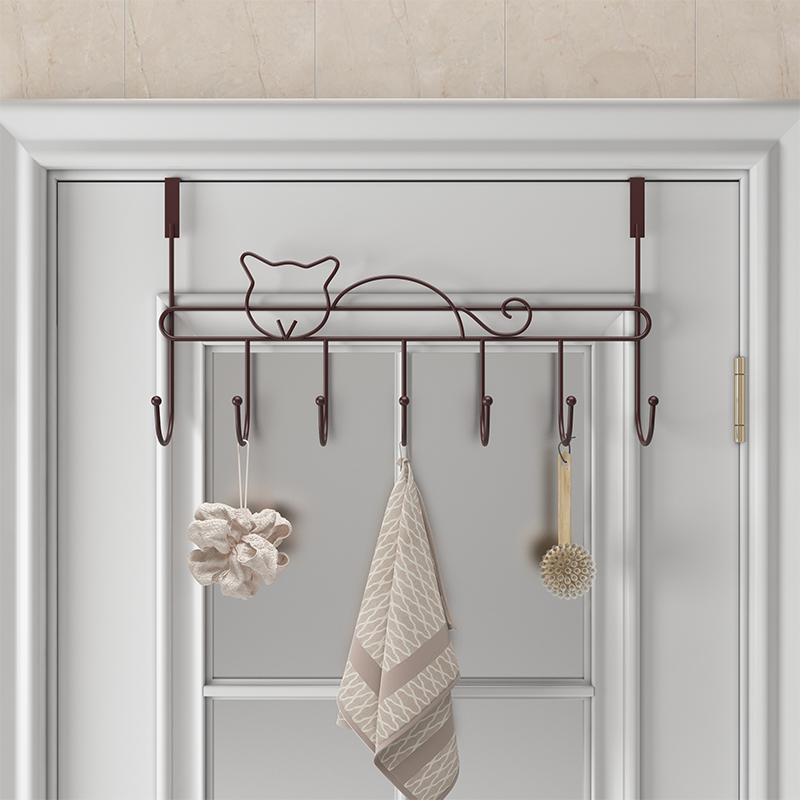Over-The-Door Hook Dormitory Bedroom Door Hanger Strong Traceless Coat Hook Storage Rack Wall-Mounted Clothes Rack