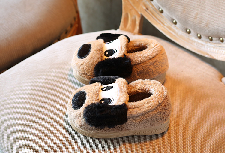 Pantoufles enfants en suède pour hiver - semelle caoutchouc - Ref 1036186 Image 10