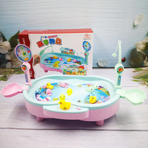 Childrens electric pig fishing pool set 1236-year-old baby Paqiqi male and female children fishing magnetic toys
