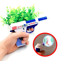 Electric gun Little boy baby drop resistant pistol Sound and light projection police toy gun 1 year old 2 year old 3 year old childrens toys