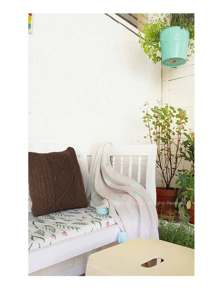 Dệt kim len lượn sóng mẫu gối nước Mỹ retro gối phòng khách sofa mùa đông đệm - Trở lại đệm / Bolsters gối tựa sofa cao cấp