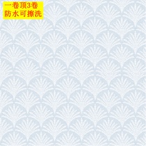 Korean wallpaper imported big roll can scrub European retro lace Dark Flower fan sofa bedside background wall