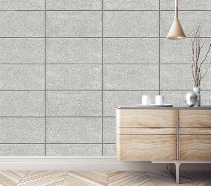 South Korea Wallpaper Import Large Roll Pure Paper Nordic Modern Main Podcast Grey Square Block Simulation Waterboard