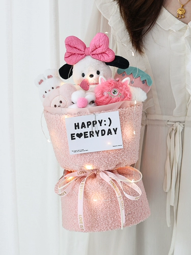 Милая кукла на день Святого Валентина для друга, букет, подарок на день рождения