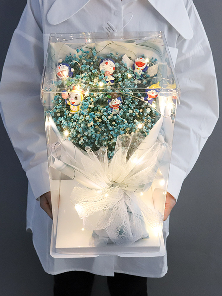 Birthday gift girls send best friend robot Cat Exquisite creative surprise gift box box bouquet Girl heart grocery store