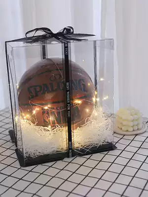 Birthday surprise box net red envelope packing ins wind basketball gift box transparent creative boys style raffia grass