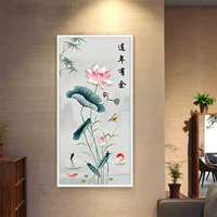 Diamond Painting 2020 Новая вертикальная версия коридора крыльца имеет оставшуюся китайскую кладку с затянутыми лотосными кладками и вышивкой.