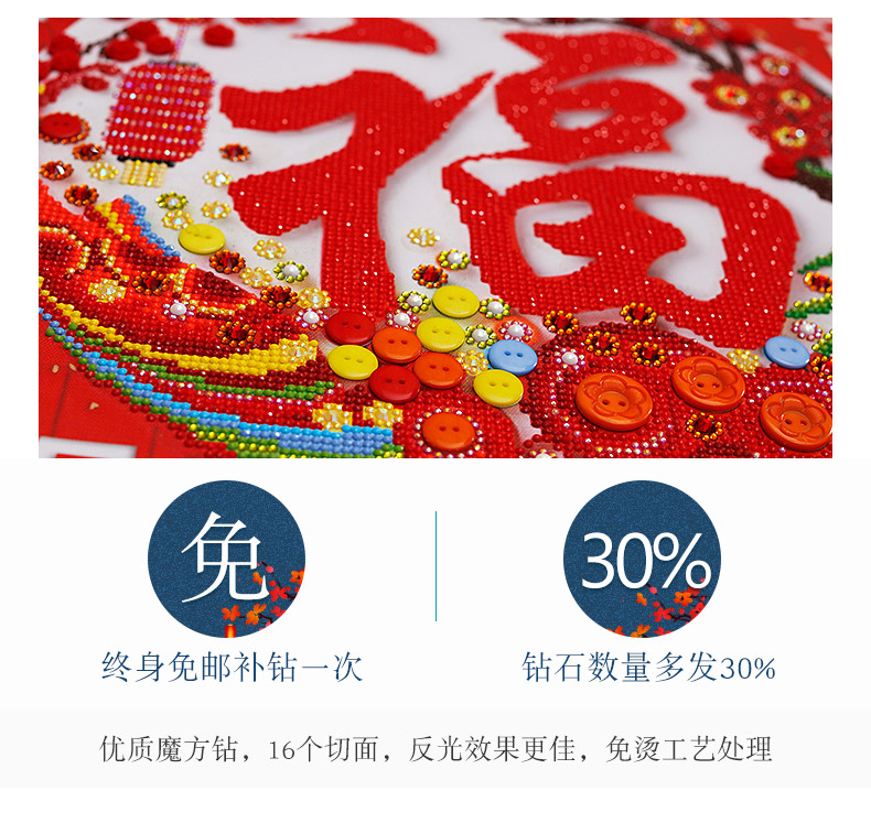 Hình kim cương dán kim cương sơn cross stitch 5D kim cương thêu 2018 mới phòng khách ký tự fu nề khoan miếng nhỏ của điểm đơn giản - Công cụ & phụ kiện Cross-stitch khung thêu