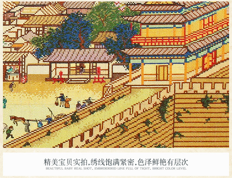 Riverside đầy đủ panorama khâu thêu 22 m 6 m 2 m 3 m chính hãng sống mới thêu 2018 - Công cụ & phụ kiện Cross-stitch tranh thêu chữ thập hoa