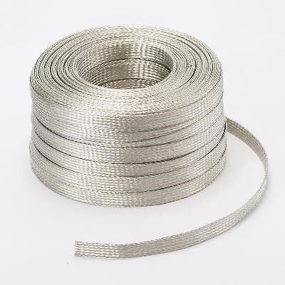 Flat Tinned Copper Braided Wire Bare Copper Conductive Strip 2.5/4/6/10/16/25/35/50 Square 100m