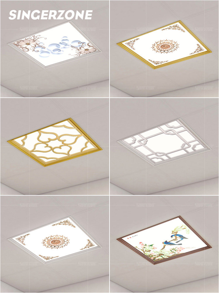 Integrated ceiling light LED panel light 450x450 living room light Kitchen and bathroom ceiling embedded aluminum gusset light 45x45