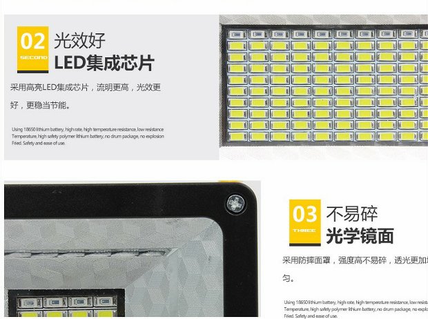 Led đèn pha sạc di động ngoài trời chiếu sáng Quảng trường di động trang web khẩn cấp không thấm nước tìm kiếm di động đèn pin wasing