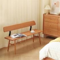 Wood i.e. full solid wood bench cherry wood bench Japanese style rectangular original wood colour white oak Nordic table stool