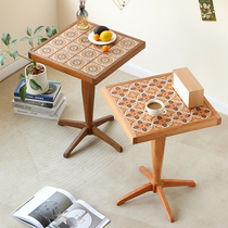 Wood i.e. Nordic Day style full solid wood edge a few small family round a few sofa corner a few balcony parties a few little tea table nightstand