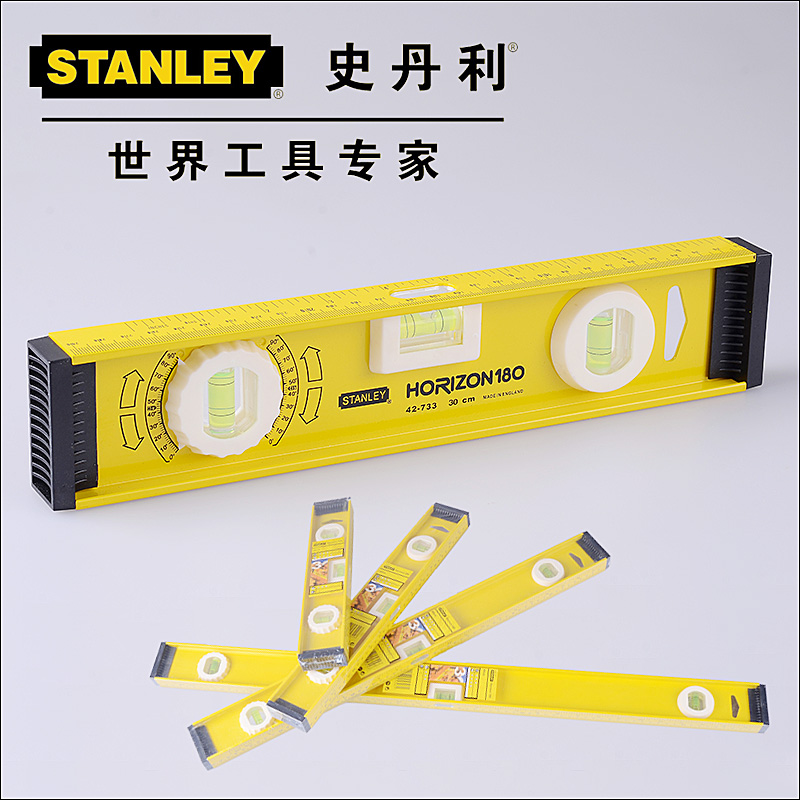 Stanley STANLEY aluminum alloy horizontal ruler high-precision measuring tool decoration multifunction mini leaning ruler