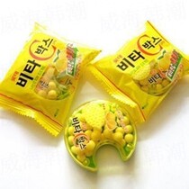Korean sugar Lotte VC sugar supplement vitamin sugar baby eat sugar VC lemon sugar Box 17 5g