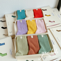 21 color socks boys and girls four seasons short socks children short tube solid color cotton socks 2021 spring and summer New