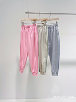 Girls summer three-color thin sports pants childrens light and thin legged casual pants loose and thin pants 22 new