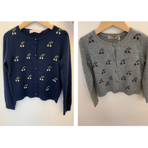 bp same cashmere version girl gray beaded cardigan children autumn and winter hand wool knitted jacket 21 new