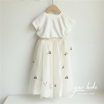 bp same girl white long fairy skirt childrens foreign chiffon mesh dress 21 spring and summer New