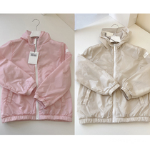 Girl Two Colors Ice Pink Sunscreen Children Temperament Grey Summer Thin Coat 22 Spring Summer New
