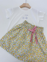 Girl Pink Butterfly Knots Dresses Half Skirt Children Summer 100 Plexu Half Body Dress 22 Spring Summer New Dress